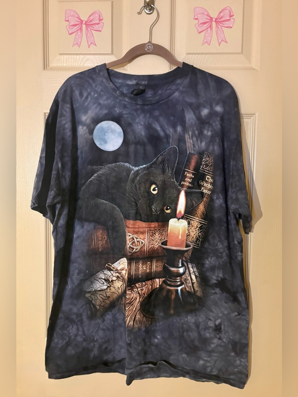 The Mountain T-Shirt Black Cat Candle Witching Hour Halloween Size XL NWOT